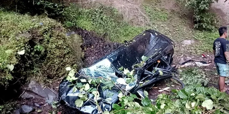 A car fell into a ravine in Ban Village, Karangasem (Doc. IDN Times/special)