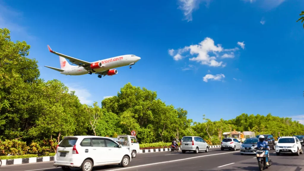 When the Sky Closes, Bali Feels It: Inside the Island’s Fragile Dependence on a Turbulent World 4 Photo of a Plane Landing at I Gusti Ngurah Rai International Airport, Bali(Hey Bali)