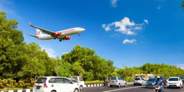 When the Sky Closes, Bali Feels It: Inside the Island’s Fragile Dependence on a Turbulent World 1 Photo of a Plane Landing at I Gusti Ngurah Rai International Airport, Bali(Hey Bali)