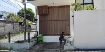 A view of the villa area where the Dutch citizen was assaulted and killed in Kerobokan, North Kuta, Badung, Wednesday (March 25, 2026). (Photo: Agus Eka/detikBali)