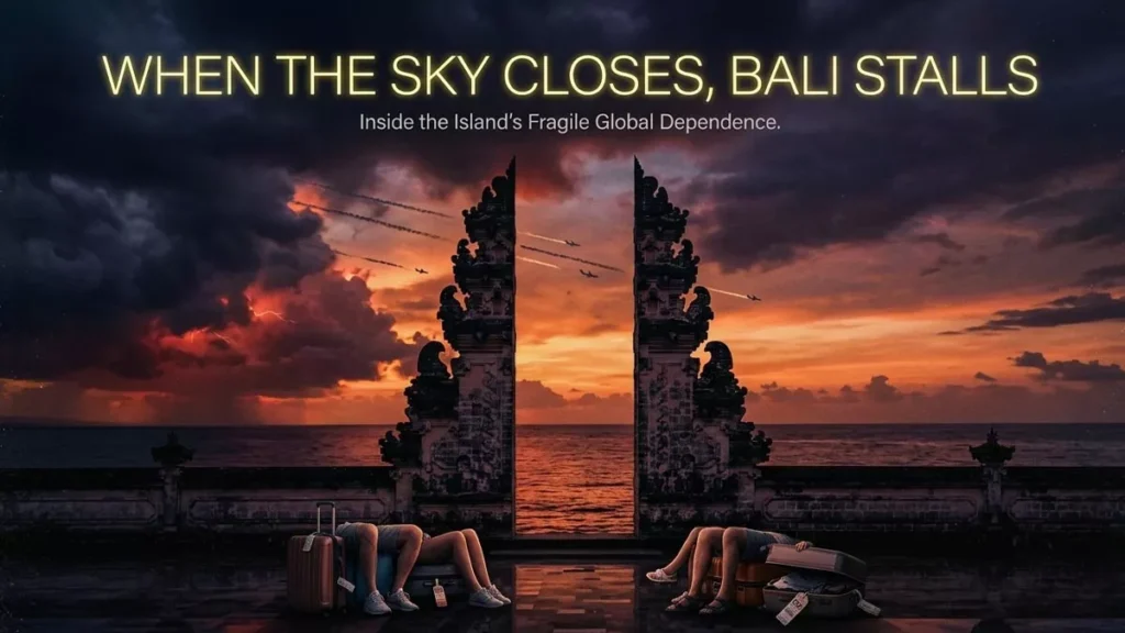 When the Sky Closes, Bali Feels It: Inside the Island’s Fragile Dependence on a Turbulent World 40 Illustration created by AI
