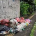 Garbage on the streets of Denpasar City when the Suwung Landfill closed on March 1, 2026.