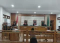 Photo: The trial for the sinking of the KM Putri Sakinah pinisi ship at the Labuan Bajo District Court, West Manggarai, East Nusa Tenggara, Tuesday (March 31, 2026).