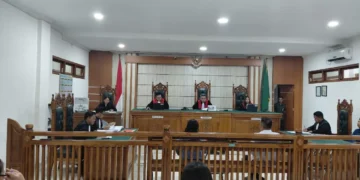 Photo: The trial for the sinking of the KM Putri Sakinah pinisi ship at the Labuan Bajo District Court, West Manggarai, East Nusa Tenggara, Tuesday (March 31, 2026).