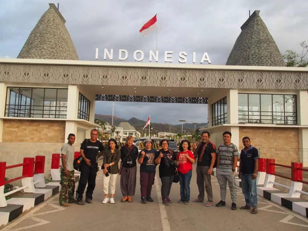 The border between Timor Leste and Indonesia