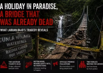 Infographic of the tragedy in Cunca Wulang Labuan Bajo which claimed the lives of two Austrian tourists (Hey Bali)
