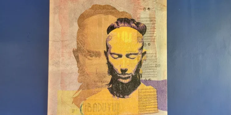 One of the most beautiful and perfect paintings made from trash at Junkyard