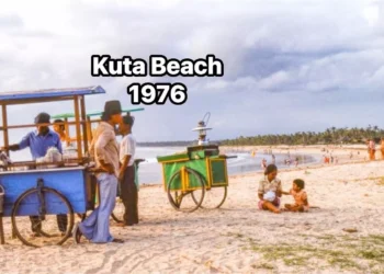 Photo of Kuta Beach in 1976