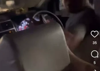 A screenshot of an Instagram post alleging extortion of a foreign national in Bali by a taxi driver. (Instagram @halogadingserpong)