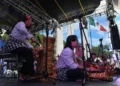 Members of *Gamelan Luz Y Fuerza*—a Mexican-based Balinese arts group—performed gamelan music and dance at the Aldea Global Cultural Festival 2026 at Puerta de los Leones, Bosque de Chapultepec, Mexico City, on Sunday (June 21, 2026, local time). Supported by the Embassy of the Republic of Indonesia (KBRI), the group presented performances such as the *Oleg Temulilingan*, *Baris*, and *Kecak* dances, as well as Balinese gamelan music, during the event celebrating the excitement of the 2026 World Cup in Mexico. (Photo courtesy of ANTARA FOTO/Aditya Pradana Putra)