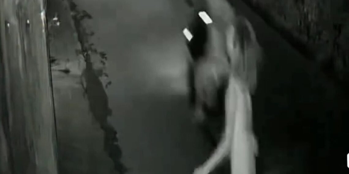 A video screenshot capturing the moment a foreign woman was mugged and fell to the ground in Pecatu Village, South Kuta District, Badung Regency, Bali, on Sunday (June 28, 2026) night.