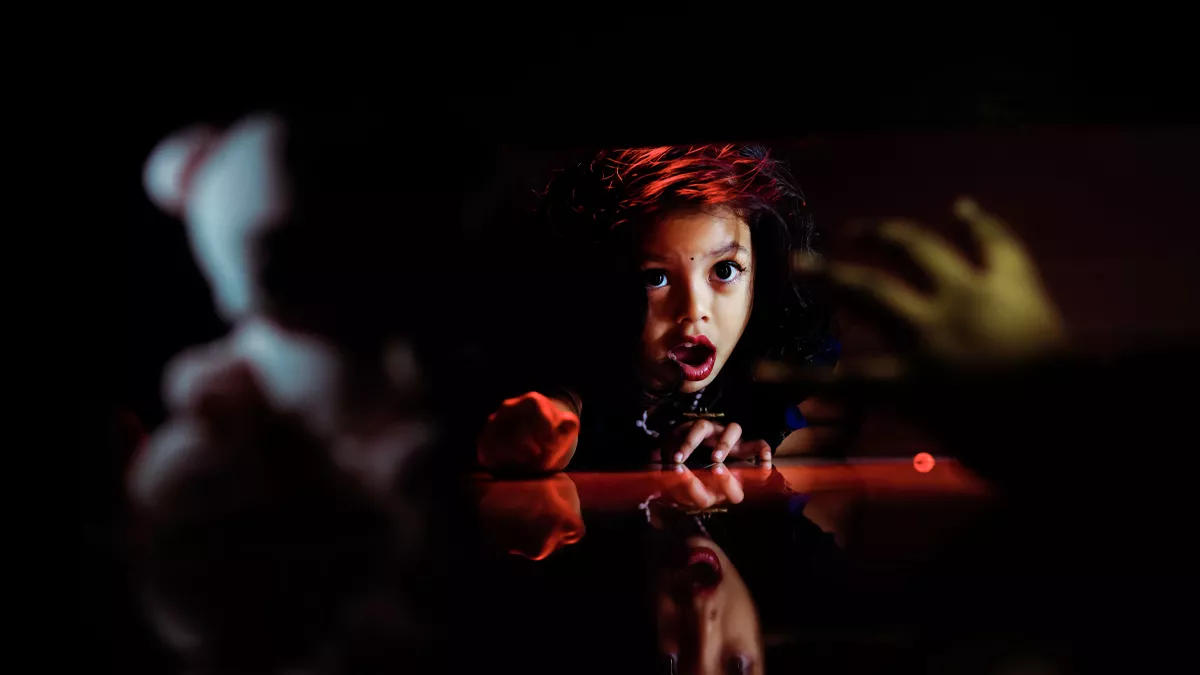 Illustrative photo of a manipulated image of a child