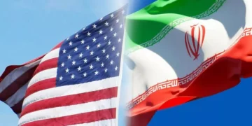 Photo: Collage of the US and Iranian flags.