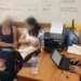 The victim, IMC (wearing a white shirt), with her relatives while filing a report at the Southwest Sumba Resort Police station. (Photo: Southwest Sumba Police)