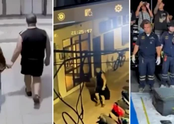 CCTV footage, airport surveillance, and police officers handling evidence in the investigation involving an Australian suspect arrested in Thailand after a teenager's body was found in a suitcase.