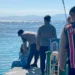 Photo: Nusa Penida Police officers apprehend a tourist suspected of attempting to jump into the sea at Buyuk Harbor, Nusa Penida, Wednesday (June 17, 2026). (Doc. Nusa Penida Police)