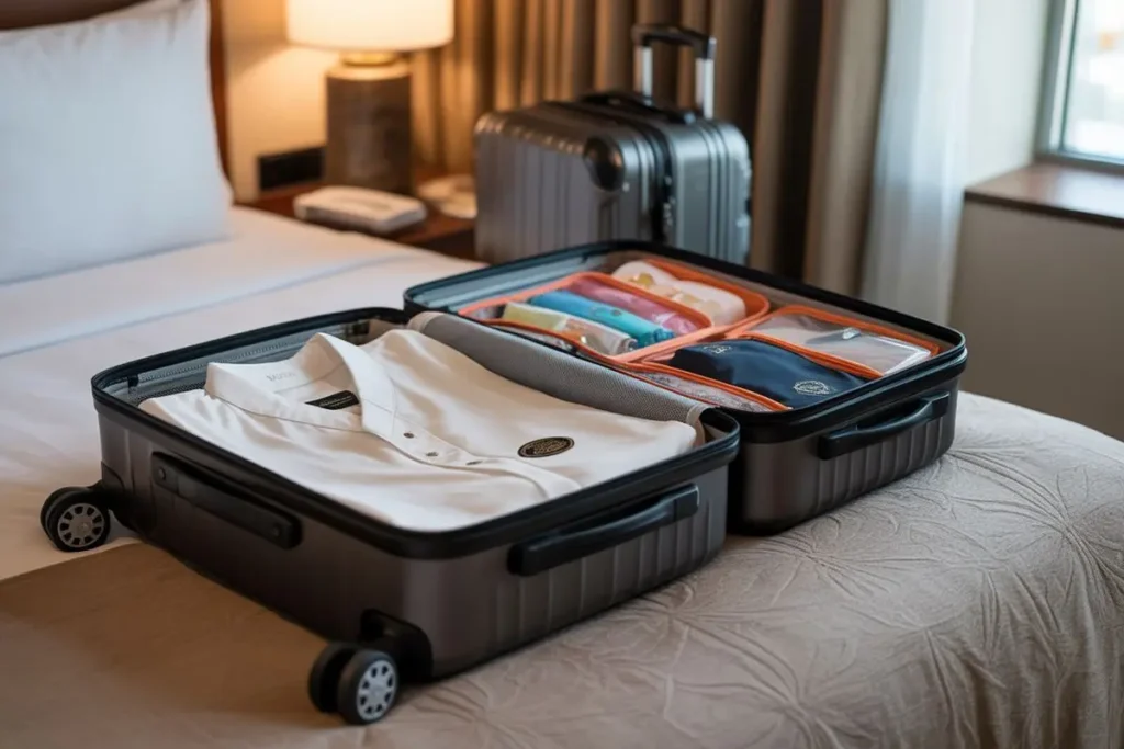 What Size Suitcase Should You Bring to Bali? A Practical Guide for Every Trip 42
A photo of an open suitcase showing neatly packed shirts and trousers inside.