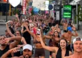 A screenshot of a running event that went viral on social media following allegations of discrimination against Indonesian citizens.