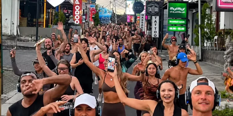 A screenshot of a running event that went viral on social media following allegations of discrimination against Indonesian citizens.