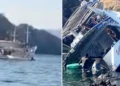 Photo collage of two ships that sank on the same day in Labuan Bajo (Source: Internet)