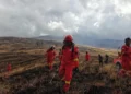 Poachers Blamed for 11-Day Wildfire That Torched Nearly 2,000 Hectares of Mount Tambora's UNESCO Biosphere Reserve 50 A joint team extinguishing a fire in the savanna area of Tambora National Park, Thursday (July 9, 2026). (Doc: Abdul Aziz Bakry)