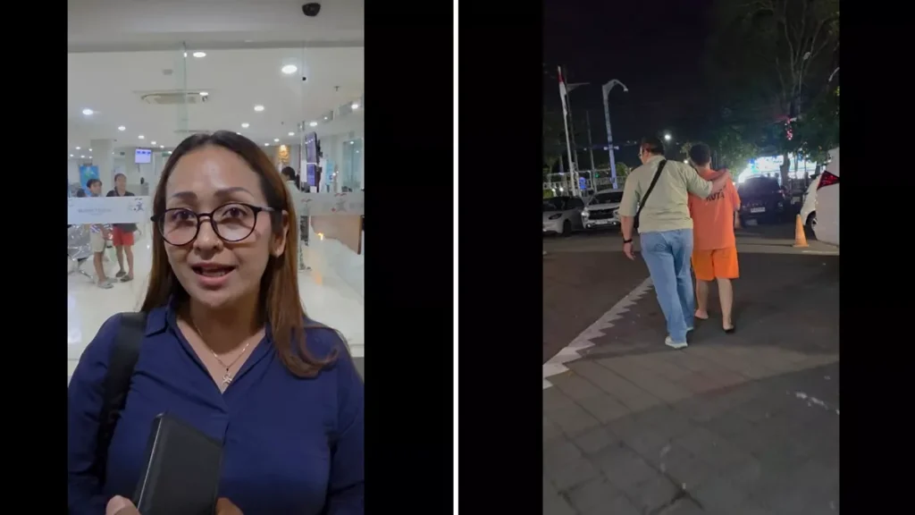 Algerian Suspect Alleges Abuse in Bali Police Custody, Authorities Deny the Claims 2 The photo on the left shows MBG's legal counsel, Florentina, and the photo on the right shows MBC after undergoing an examination at Murni Teguh Hospital, Kuta, Bali, on July 3, 2026 (Hey Bali News).