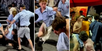 Photo: Screenshot of a fight involving a foreigner in Canggu that went viral on Balinese social media.