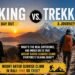 Hiking vs Trekking comparison showing a Mount Batur sunrise hike in Bali and a multi-day mountain trek, explaining the difference between hiking and trekking for travelers.