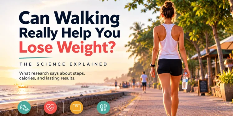 Can Walking Really Help You Lose Weight? The Science Explained 37 Illustrative photo of a tourist walking in Sanur, Bali (AI-generated)