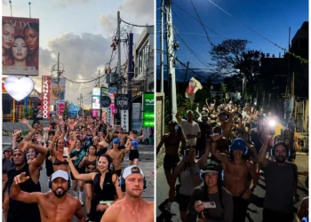 Photo: A running community for expatriates in Canggu, Bali, that has gone viral. (Screenshot from Instagram @entourage.bali)