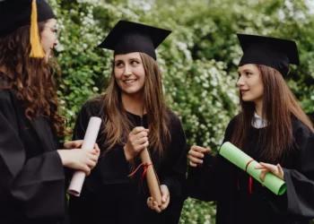 Illustrative photo of a female university student after graduation.