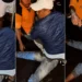 A screenshot from a viral social media video showing a man being subjected to mob justice in Tabanan, Bali.