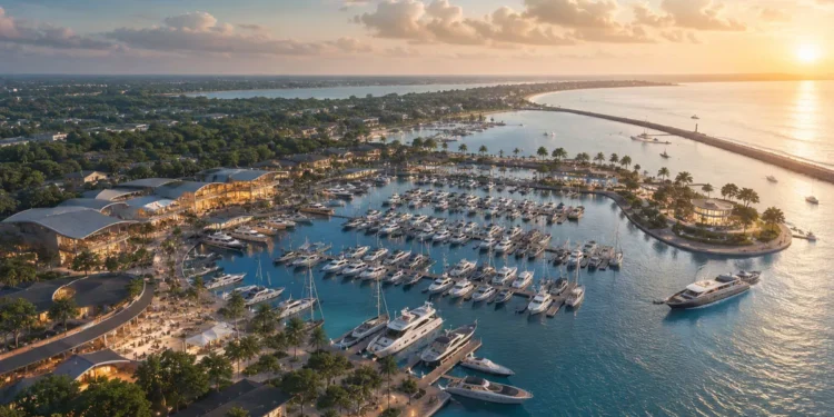Bali's Benoa Port to Become Superyacht Marina Capable of Berthing 188 Vessels, Fishing Boats to Be Relocated 37 Illustration of the planned Benoa Marina development (AI-generated image)