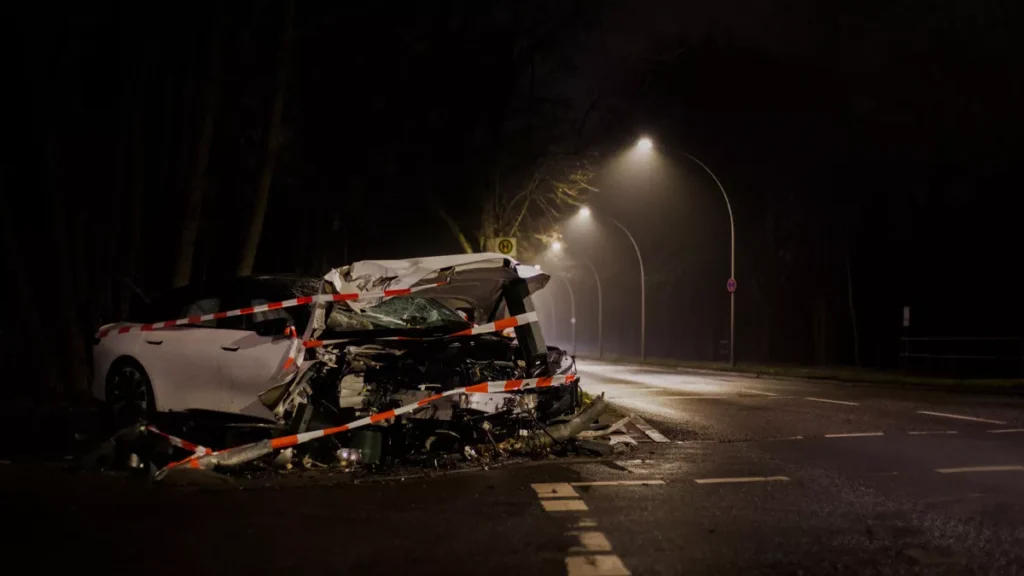 Photo for illustration purposes only: Car involved in an accident.