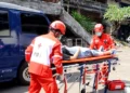 Photo: Denpasar City Indonesian Red Cross (PMI) personnel conducting an accident victim response simulation, Monday (July 20, 2026).