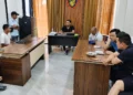 Photo: The Law Enforcement Unit of the West Manggarai Police Water and Air Police (Satpolairud) questioning witnesses regarding the deaths of two Chinese tourists who drowned in Labuan Bajo. (Doc. West Manggarai Police)