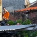 The perpetrator of an attempted rape of a spa therapist in Denpasar, Bali, fleeing from residents. (Photo: Courtesy)