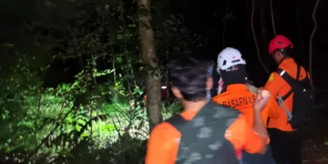 Photo: Evacuation of an injured hiker on Mount Rinjani by a joint Search and Rescue (SAR) team, Tuesday (June 30, 2026)