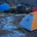 Photo: Grass and hikers' tents at the Pelawangan Sembalun campsite on Mount Rinjani, East Lombok, West Nusa Tenggara (NTB), are covered in ice, Monday (July 27, 2026). (Doc. TNGR)