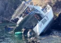 Photo: The speedboat *Hook Up* struck a reef in the waters off Bidadari Island, Labuan Bajo, West Manggarai, East Nusa Tenggara (NTT), on Saturday (July 11, 2026). (Courtesy)