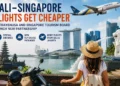 Illustration of Bali to Singapore flights highlighting the TransNusa and Singapore Tourism Board partnership offering special airfares and fly-cruise travel packages.