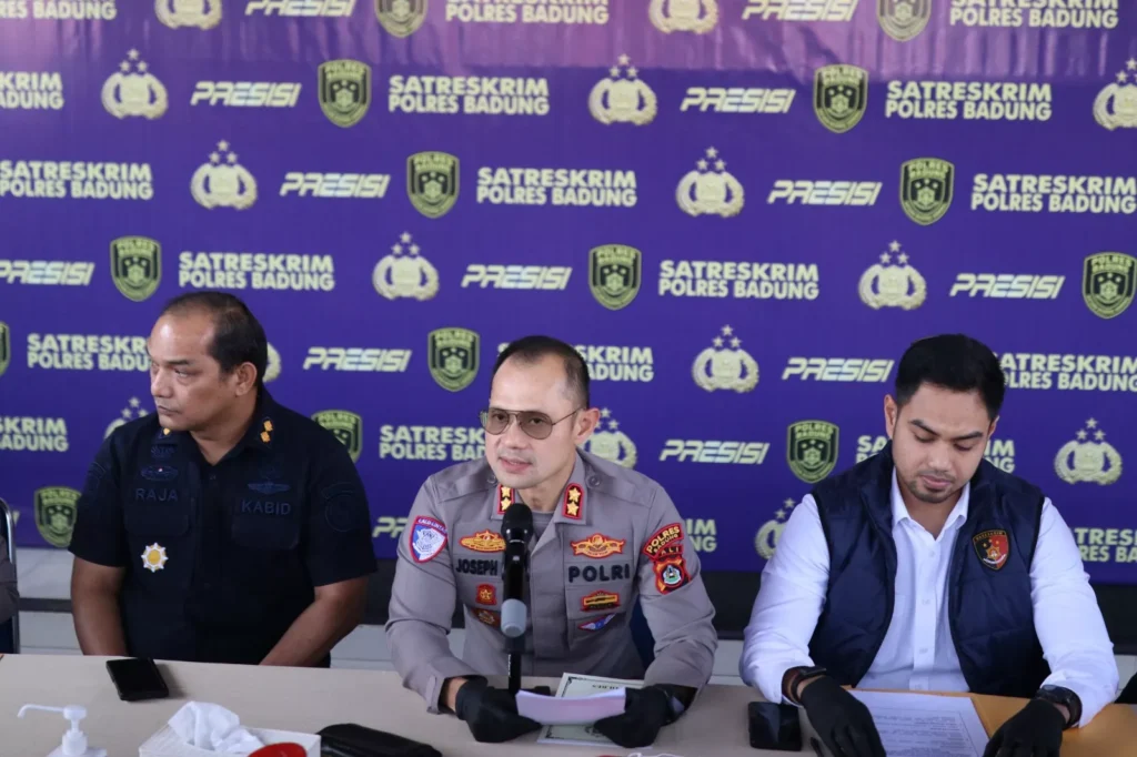 Gunman Arrested Within 24 Hours After Shooting at Popular Bali Nightclub Leaves Two Injured 38 Photo of Badung Police Chief AKBP Joseph Edward Purba, S.H., S.I.K., M.H., at a press conference in Bali on July 20, 2026.