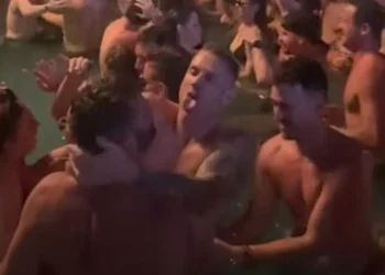Finns Beach Club pool video viral