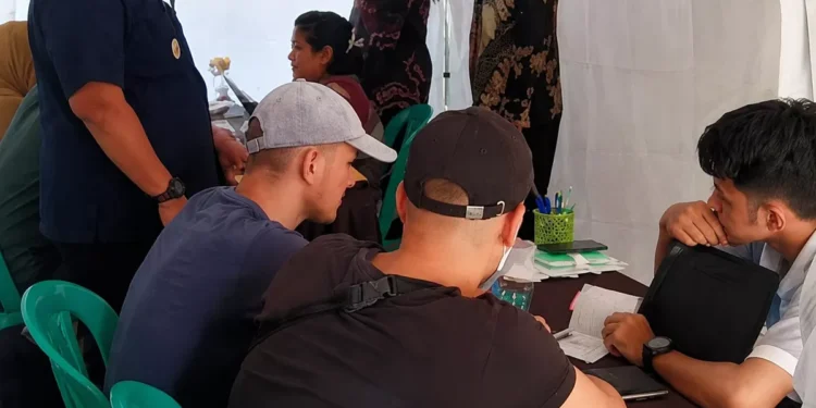 Labuan Bajo immigration office earthquake tents