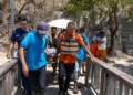Padar Island tourist fall