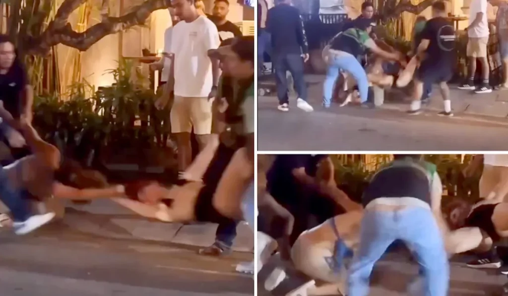 VIRAL VIDEO: Two Female Tourists Go Full WWE in Bali Street Brawl, Local Drivers Forced to Play Bouncer 1 viral video foreign women fight Bali