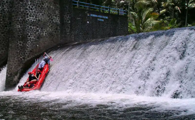 Rafting on Telaga Waja River