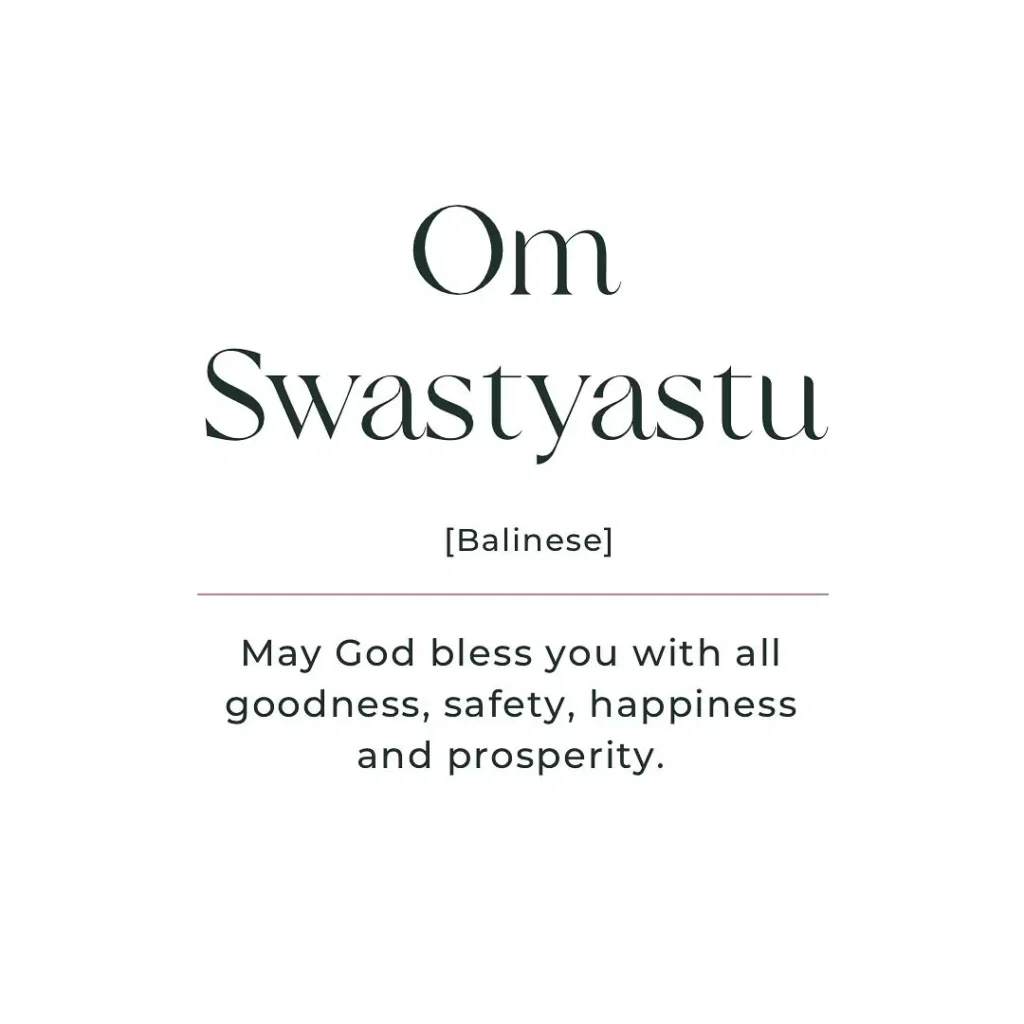 Om Swastiastu Meaning