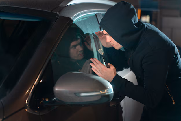 Bali transport scams - Photo of a man looking for his driver and peeping into the car