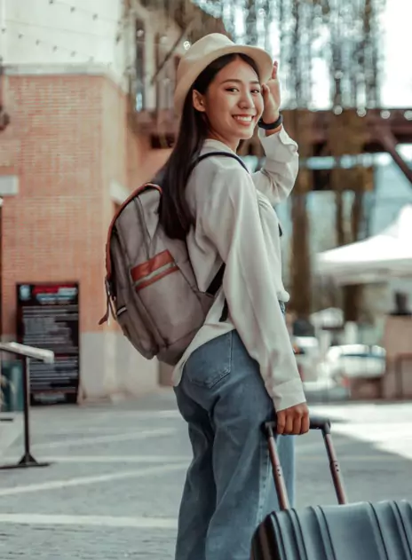 Cute Traveller with Luggage
